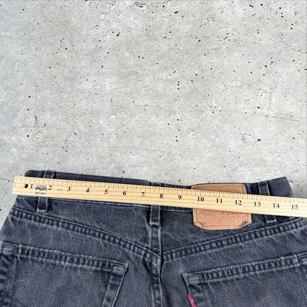 Vintage 90s Levis Black 505‎ Jeans Fits 30x31 Straight Leg Faded USA